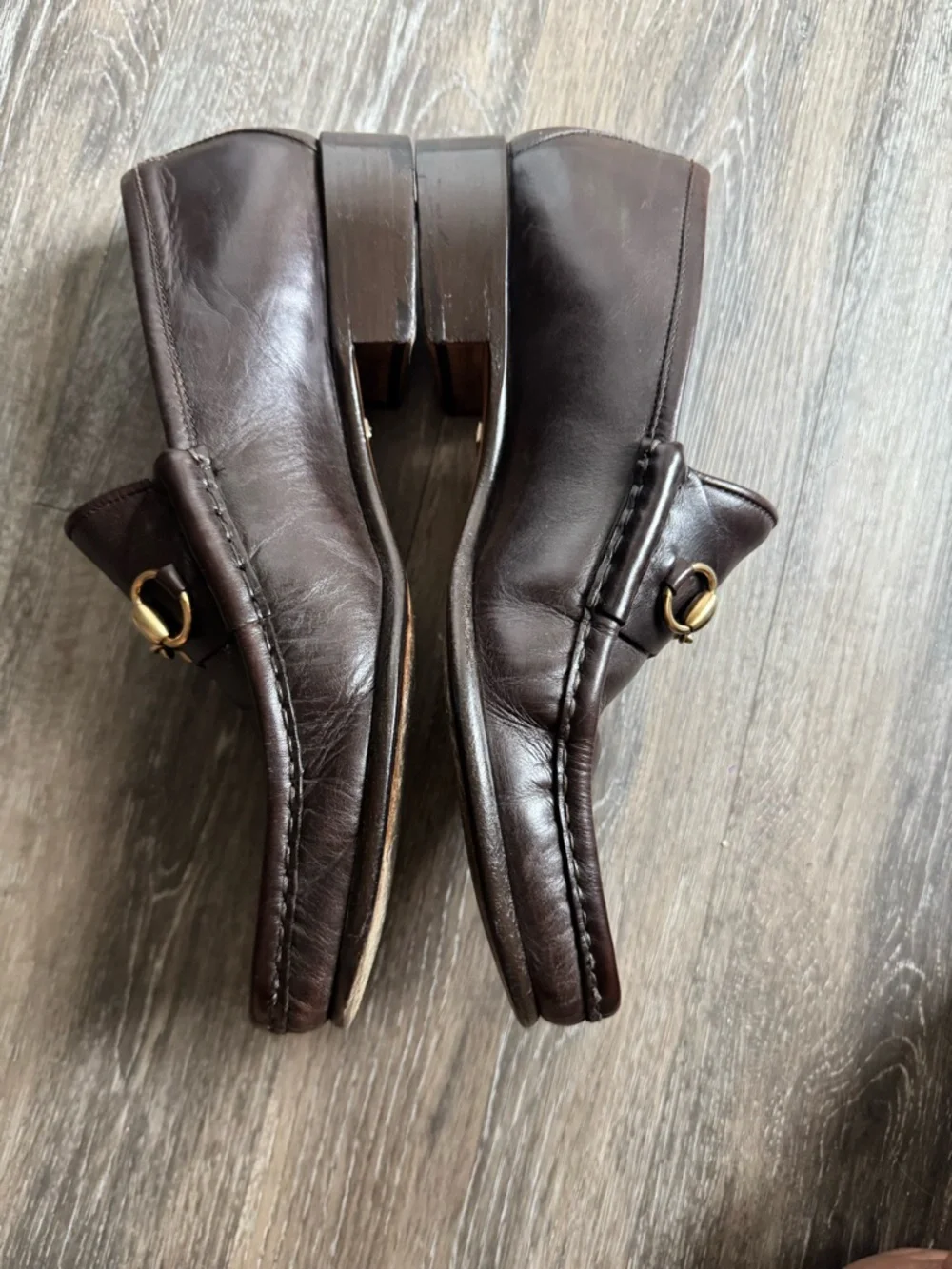 Gucci Dark Brown Leather Horsebit Loafers - Picture 3 of 6